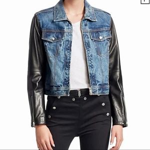Rag & Bone leather jean jacket